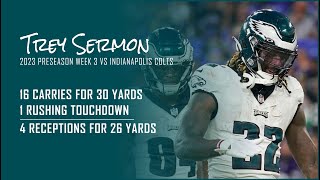 Trey Sermon Every Run vs Indianapolis Colts  2023 Preseason Week 3  Fantasy Football Film [upl. by Haisa]