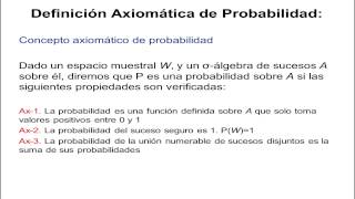 0505 Definición axiomática de probabilidad [upl. by Nnylsoj]