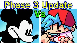 Friday Night Funkin VS Mickey Mouse 3rd Phase Update FNF Mod Sunday Night Happy Smile Horror [upl. by Aleil]