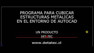 Programa para Cubicar estrcuturas metálicas desde AutoCAD [upl. by Anastatius]