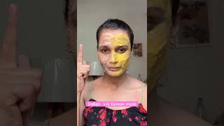 Korean rice face mask vs Indian besan amp turmeric face mask 😍homeremedy skincaretips trending [upl. by Pincus]