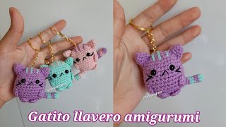 Gatito llavero amigurumi tejido a crochet [upl. by Levins]