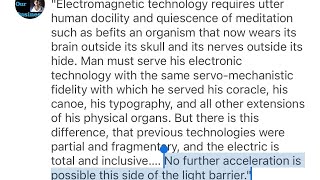 McLuhan  “Electromagnetic technology requires utter human docility…” [upl. by Lleret]