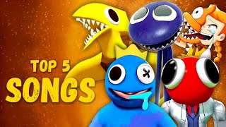 TOP 5 RAINBOW FRIENDS SONGS  YELLOW ORANGE PURPLE BLUE RED  MORS [upl. by Giraud]