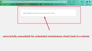 solve briefly unavailable for scheduled maintenance check back in a minute [upl. by Hplar]