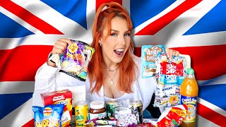 AUSTRALIAN TRIES BRITISH SNACKS [upl. by Enaillil837]