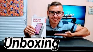 Tab Lenovo M9  Unboxing e Impressões [upl. by Rosel416]