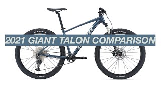 2021 Giant Talon Comparison Whats the Difference Between All 5 Bikes [upl. by Nnylyahs449]