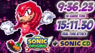 Sonic Origins Plus  Sonic CD Knuckles Beat the Game Speedrun in 1511 RTA 936 IGT World Record [upl. by Sikram]