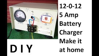 Battery charger 12V 5 AMP at home  DIY battery charger using transformer by innovative ideas [upl. by Anuaek631]