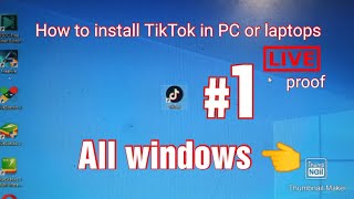 How to install TikTok in PC  TikTok pc ma download kaise kare  all windows 👈😱 [upl. by Pauly]