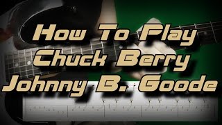 How to Play Johnny B Goode Chuck Berry Как играть Guitar lesson Part 1 [upl. by Aicilihp]