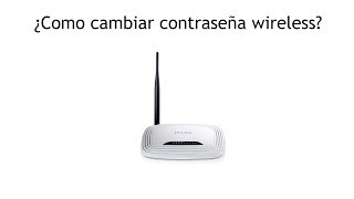 ¿como cambiar contraseña WiFi TLWR741ND [upl. by O'Malley508]