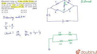 The resistance of the four arms P Q R and S in a Wheatstone\s bridge [upl. by Adnorahc]