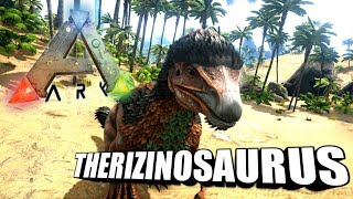 Taming A Therizinosaurus  Ark Survival Evolved  The Island [upl. by Anerev]