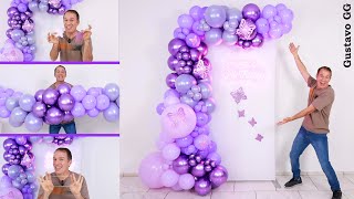 COMO HACER UN ARCO DE GLOBOS 😊👍 decoración con globos para cumpleaños ✨ Gustavo gg [upl. by Hsatan230]