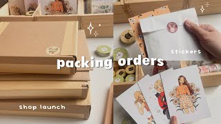 asmr packing orders after shop opening 📦 small business [upl. by Anelram263]