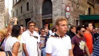 Palio di Siena  March to Piazza del Campo  Contrada della lupa [upl. by Willet]