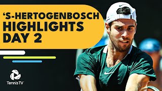 Khachanov Faces Tabilo van de Zandschulp Ruusuvuori Play  sHertogenbosch 2022 Highlights Day 2 [upl. by Wj61]