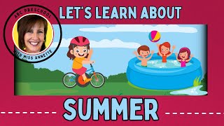 Sunny Summer Fun with Miss Annette 5 Fun Facts Rhymes amp Water Art [upl. by Youngran]