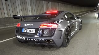 630HP Audi R8 V10 w Per4mance Exhaust  Brutal EXHAUST Sounds [upl. by Nesto]