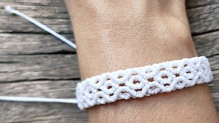 Pulseira Macrame Passo a Passo  Tutorial Design sem miçangas [upl. by Naples]