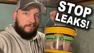 How to Stop Water Leaks In Your Basement With Hydraulic Cement [upl. by Sugirdor355]