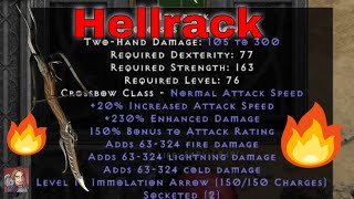 D2R Unique Items  Hellrack Colossus Crossbow [upl. by Aliehc]