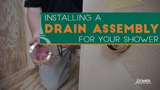 How to Install a Shower Drain  Tower Industries Sold Surface [upl. by Calista401]