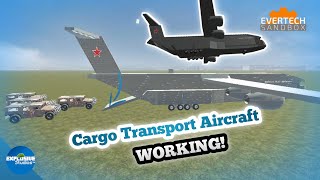 Huge Cargo Airplane in Evertech Sandbox that works [upl. by Trbor588]