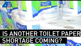 Is There Another Toilet Paper Shortage Coming  NBCLA [upl. by Illehs]