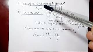 Test Of Significance For Difference Of Proportions [upl. by Zebada]