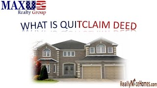 Maryland Real Estate Information WHAT IS QUITCLAIM DEED [upl. by Anilet]