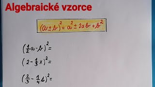 Algebraické vzorce 4 [upl. by Lydia738]