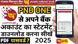 Pnb Bank Statement 2023  PNB ONE Se Statement Kaise Nikale  Pnb Bank Statement Online Download [upl. by Bari]