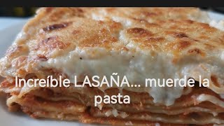 Increíble LASAÑA muerde la pasta [upl. by Nniroc]