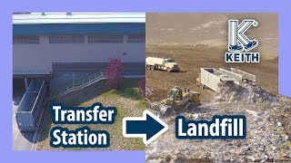 Transfer Station and Landfill with WALKING FLOOR Trailers 4K  KEITH [upl. by Alleyn906]