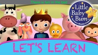 Learn with Little Baby Bum  Ten In The Bed  Nursery Rhymes for Babies  Songs for Kids [upl. by Skyla]