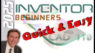 E1 Autodesk Inventor 2025  Basic Modeling for Beginners Tutorial with Training Guide [upl. by Katonah]