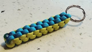 How To Make A Crown Sinnet Box Knot Paracord Keychain [upl. by Mackie]