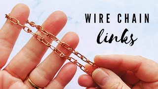 DIY Wire Jewelry Ideas For Beginners  How To Make Wire Chain Links [upl. by Zanlog]