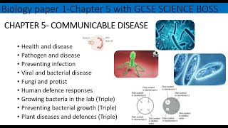 Biology paper 1 B5AQA Communicable Diseases Full chapter revision for GCSE in 35 mins Grade 49 [upl. by Eelsew]