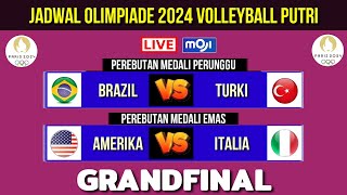 Jadwal final Olimpiade Paris 2024 Voli PutriOlimpiade Paris 2024 Volleyball Women finalLive Moji [upl. by Hgielhsa195]