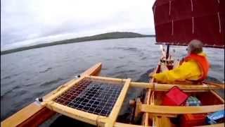 Sailing Canoe on Lake BaskatongCanot voilier sur le Lac Baskatong [upl. by Ermentrude665]