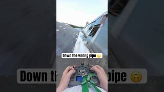 Down the wrong pipe 🙃 🎥 nilsvoIG drone fpv fpvfreestyle bestof [upl. by Gabor]