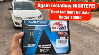 NightEye H4 led headlight installation amp night view  Adityeaahh [upl. by Lyndel878]