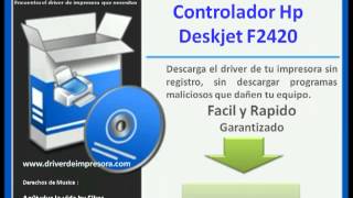 Controlador HP Deskjet F2420 [upl. by Tomchay742]