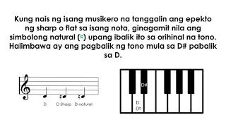 MUSIC 5  MGA GAMIT NG SIMBOLONG SHARP FLAT AT NATURAL [upl. by Ynohtnaeoj]