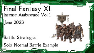 FFXI  Intense Ambuscade Vol One June 2023 Solo and Party Battle Strategies and Solo Normal Example [upl. by Bevers494]