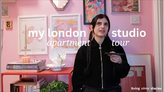 my london studio apartment tour [upl. by Akinyt]